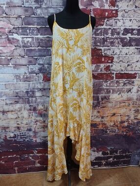 Easel Tropical Print Maxi Dress